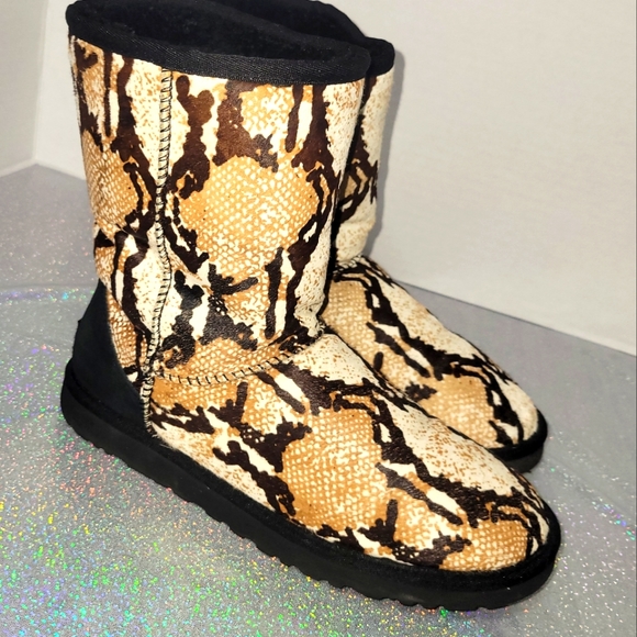UGG Shoes - UGG Reptile/ Snake Calf Hair Classic Short Boots 1006690